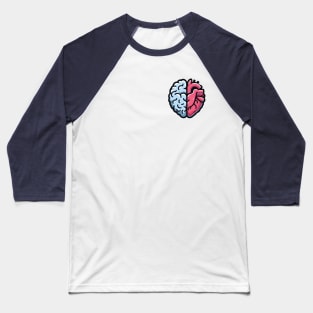 Half Heart Half Brain: Mindfulness Baseball T-Shirt